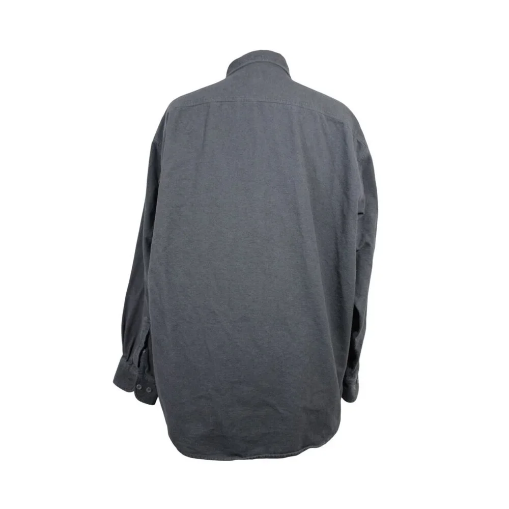 Cabela's men's gray deerskin soft cotton chamois button down long sleeve shirt‎